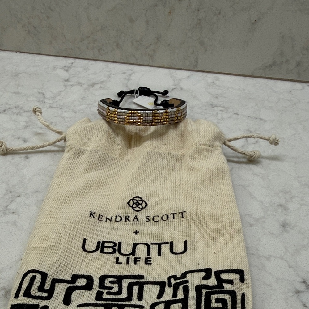 Kendra Scott Gold and Silver Beaded Bracelet, Ubuntu Life “Mama”